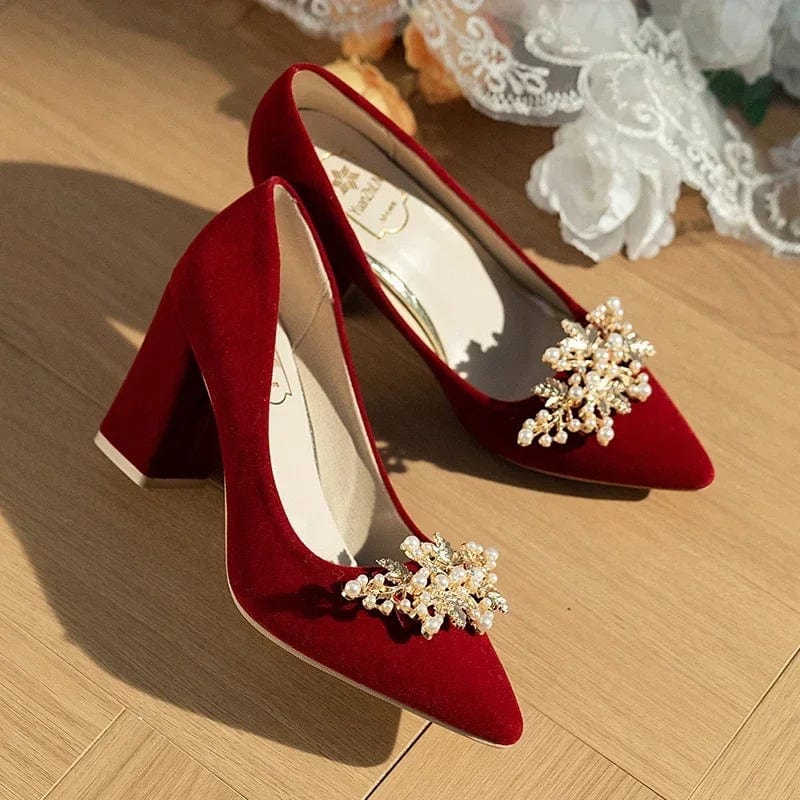 Chaussure de mariée bordeaux – Image 4