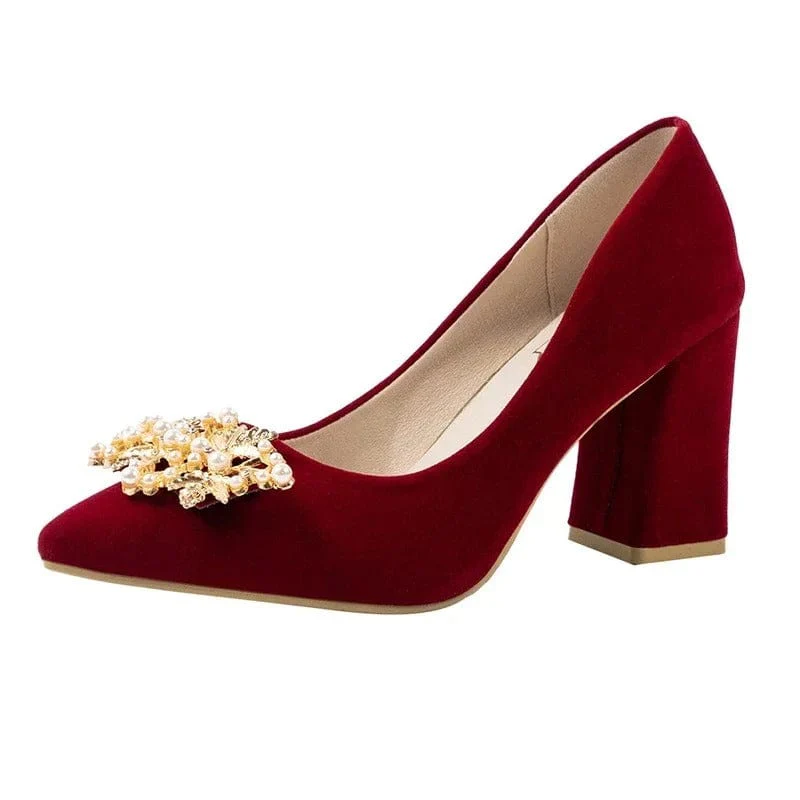 Chaussure de mariée bordeaux – Image 5