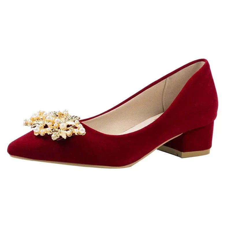 Chaussure de mariée bordeaux – Image 6